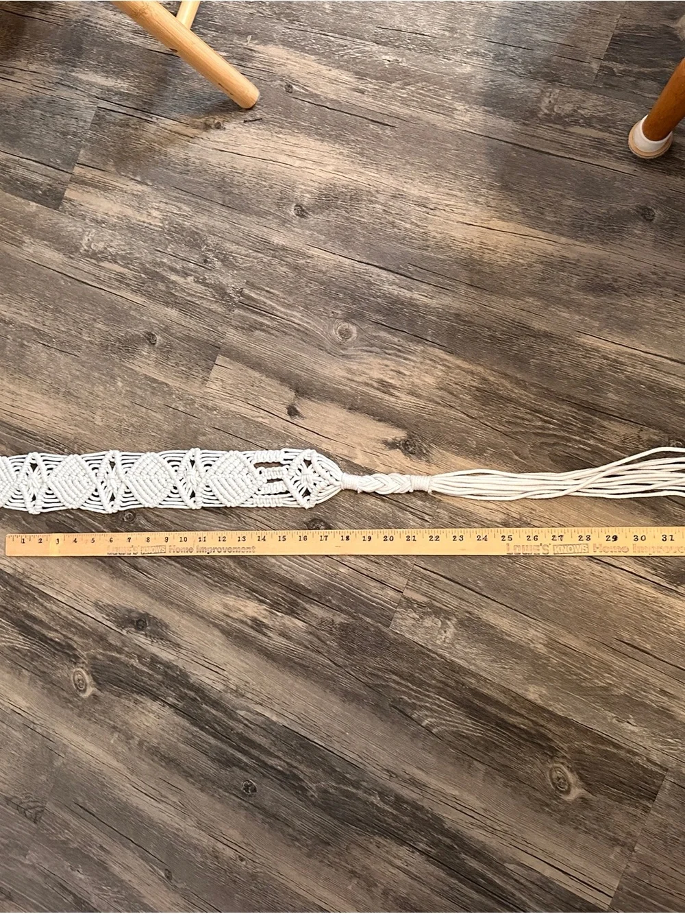 Boho‎ Macramé Belt in White